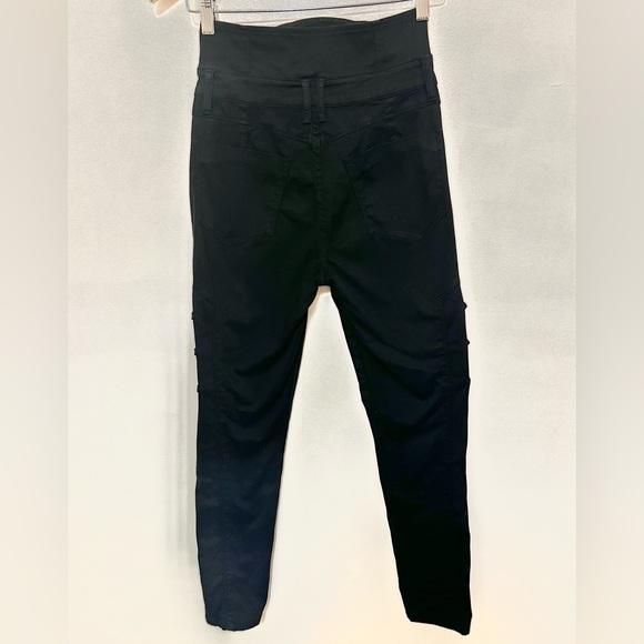 Bebe - ultra high waisted button black pants. US27 - Picture 2 of 5